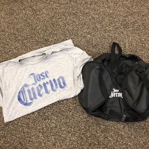 Jose Cuervo super soft shirt and duffle bag